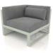 3d model Modular sofa, section 6 left (Cement gray) - preview