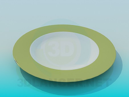 3d model placa de - vista previa