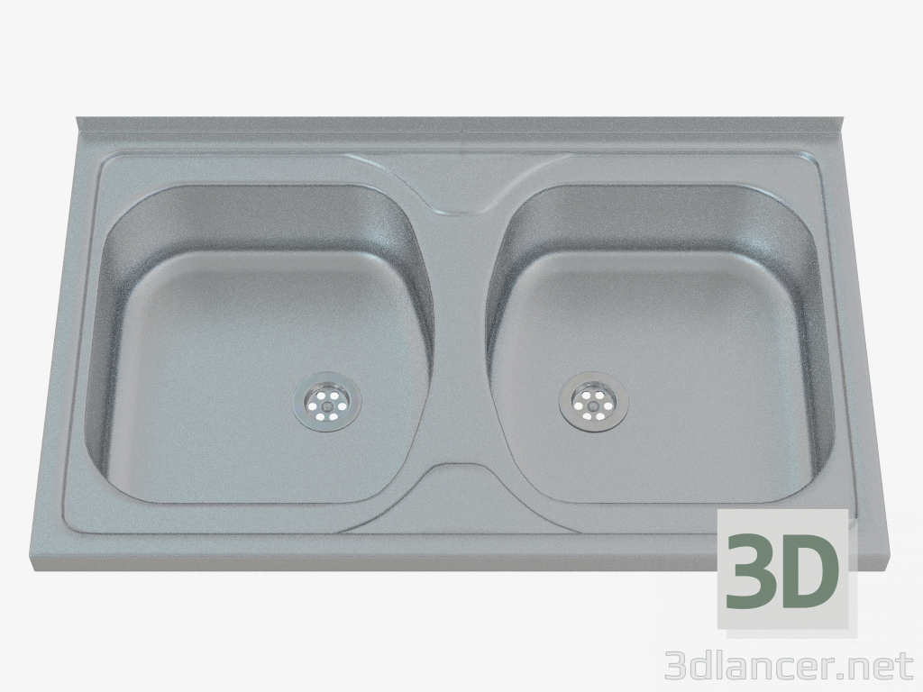 3D modeli Lavabo, Tango kurutma için kanatsız 2 kase (ZM5 020N) - önizleme