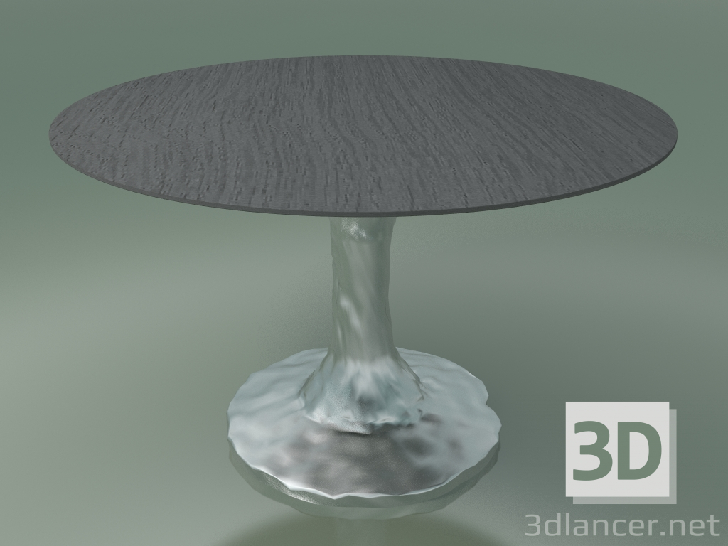 modèle 3D Table à manger ronde (132, laqué gris) - preview