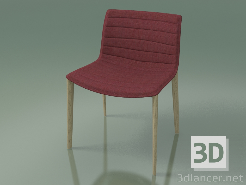 3D modeli Sandalye 2085 (4 ahşap ayak, kumaş döşemeli, ağartılmış meşe) - önizleme