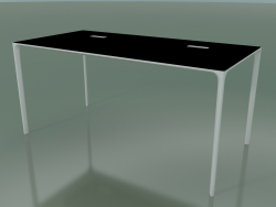 Table de bureau rectangulaire 0818 (H 74 - 79x160 cm, stratifié Fenix F02, V12)