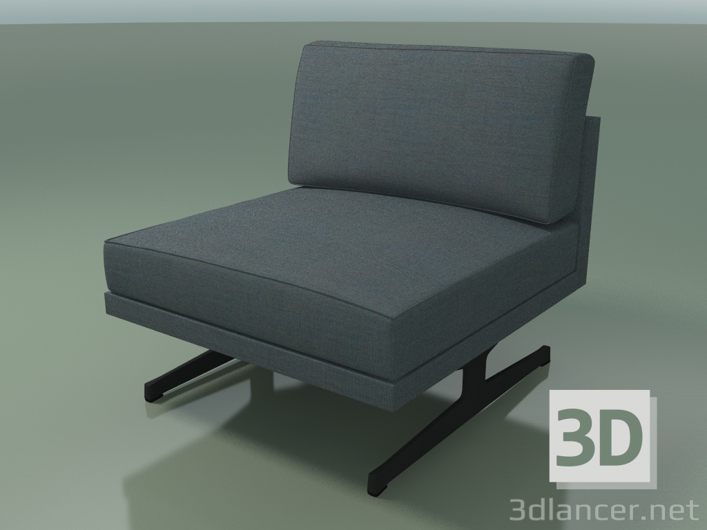 3d model Módulo central 5216 (patas en H, tapicería de color sólido) - vista previa