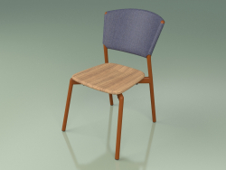 Chaise 020 (Métal Rouille, Bleu)