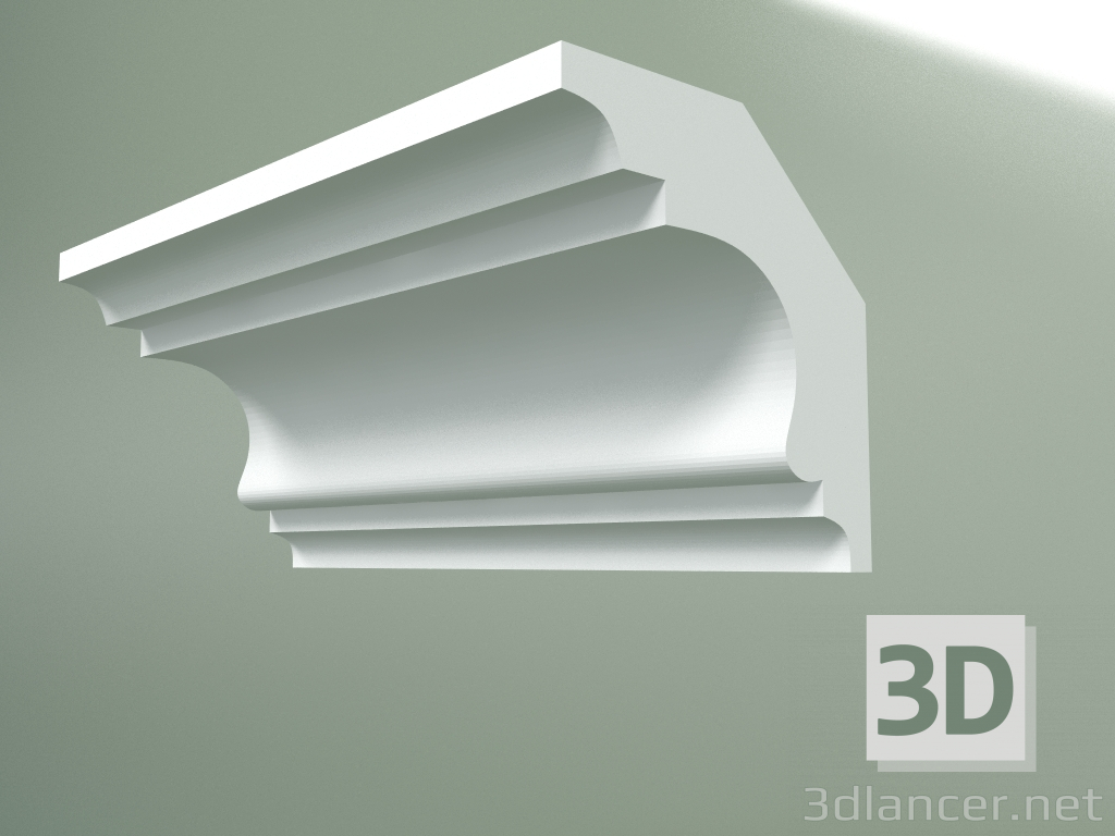 modello 3D Cornicione in gesso (zoccolo a soffitto) KT185 - anteprima