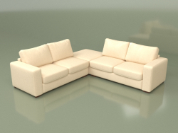 Ecksofa mit Puff Morti (Lounge 1)