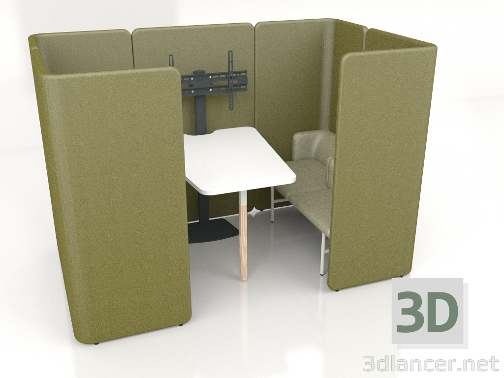 modello 3D Cabina riunioni Agora AR08B (2218x1330) - anteprima