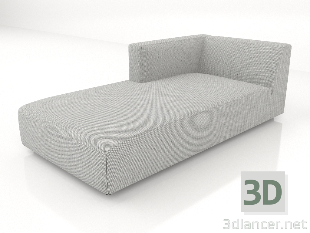 3d model Chaise longue (XL) 83x205 with an armrest on the left - preview