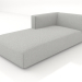 modello 3D Chaise longue (XL) 83x205 con bracciolo a sinistra - anteprima