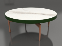 Table basse ronde Ø90x36 (Vert bouteille, DEKTON Aura)