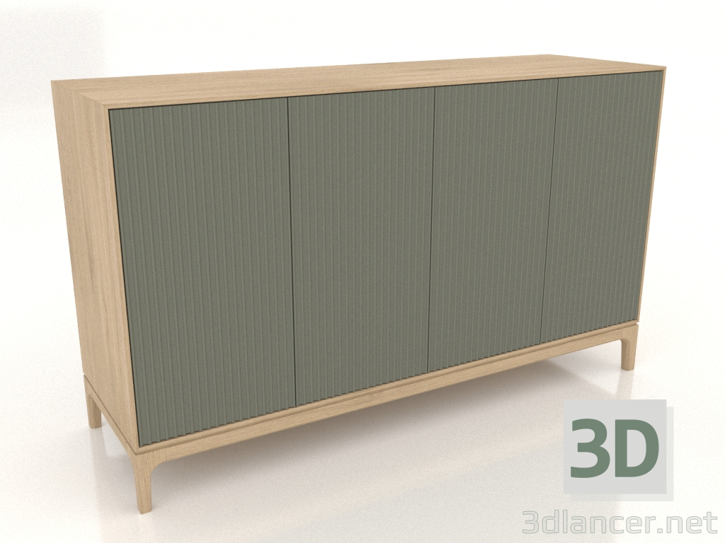 modèle 3D Meuble TV FARGO avec façades fraisées 1600x500x950 mm (olivier, chêne éclairci, option 1) - preview