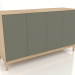 modèle 3D Meuble TV FARGO avec façades fraisées 1600x500x950 mm (olivier, chêne éclairci, option 1) - preview