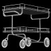 3d bar trolley Restoration Hardware model buy - render