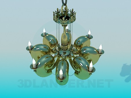 3d model Chandelier with candelabra - preview