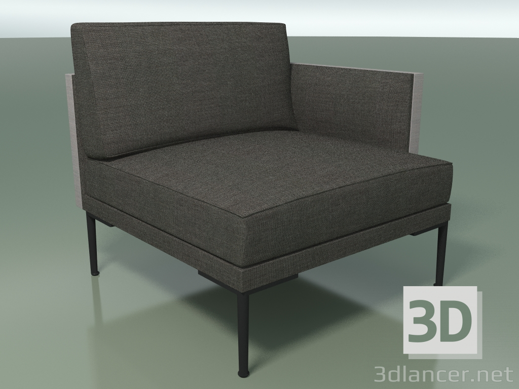 3d model End module 5217 (left armrest, two-tone upholstery) - preview