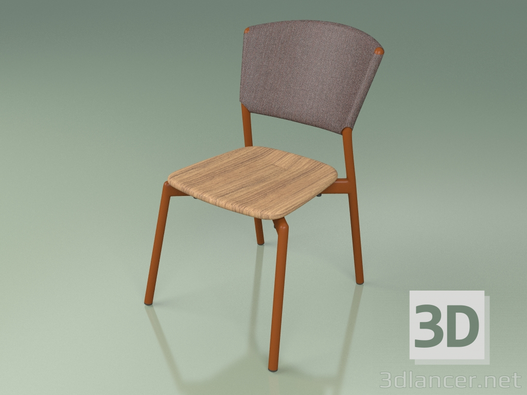 modello 3D Sedia 020 (Metallo Ruggine, Marrone) - anteprima