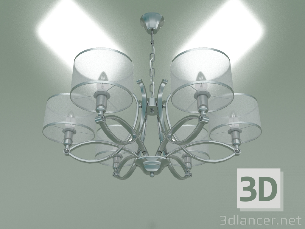 modello 3D Lampadario a sospensione Fabiola 60124-6 Smart (cromo) - anteprima