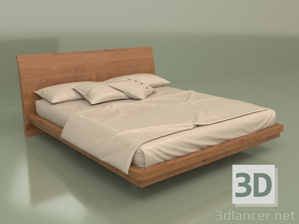 modello 3D Letto matrimoniale Mn 2018 (Noce) - anteprima