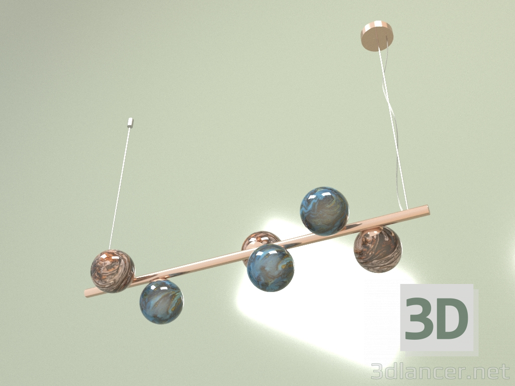 modello 3D Lampada a sospensione Andromeda lunghezza 100 - anteprima