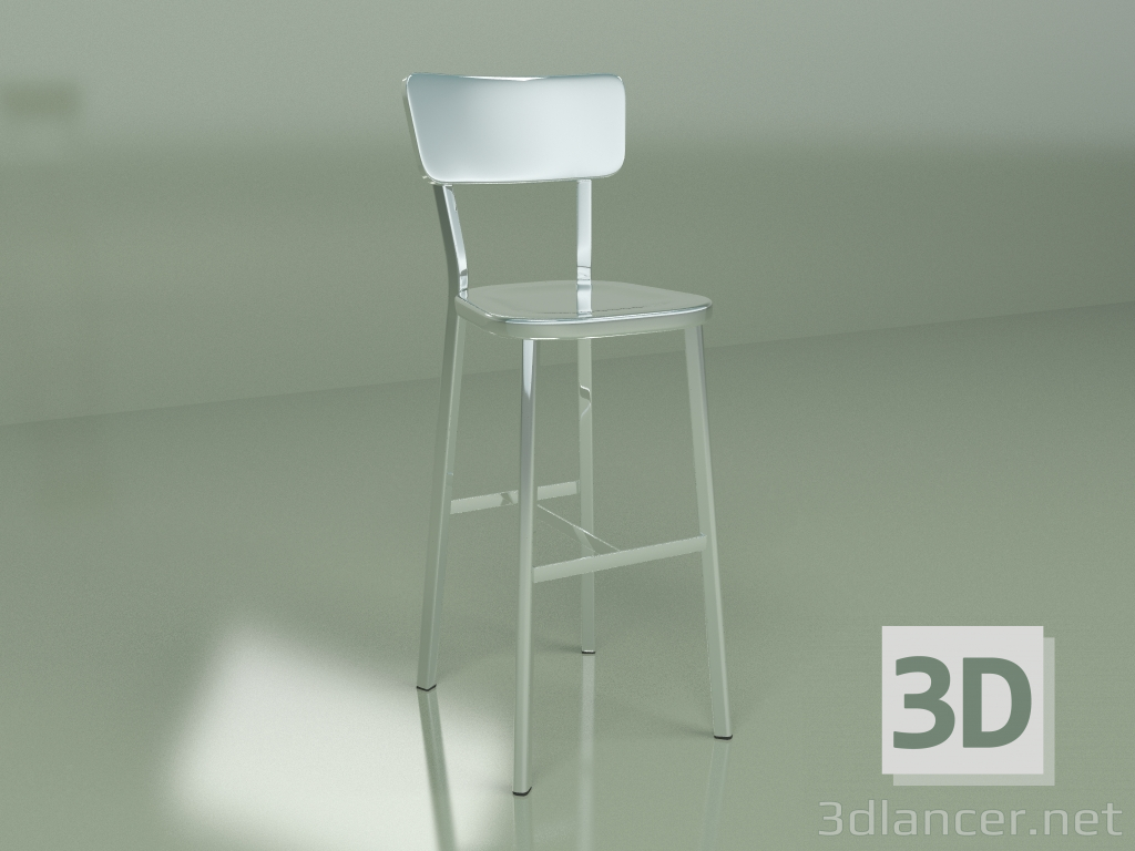 Modelo 3d Banco de bar Deja-vu (cromo) - preview