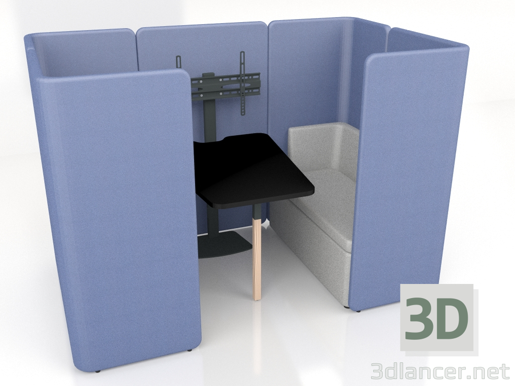 modello 3D Cabina Riunioni Kaiva AR08B (2218x1330) - anteprima