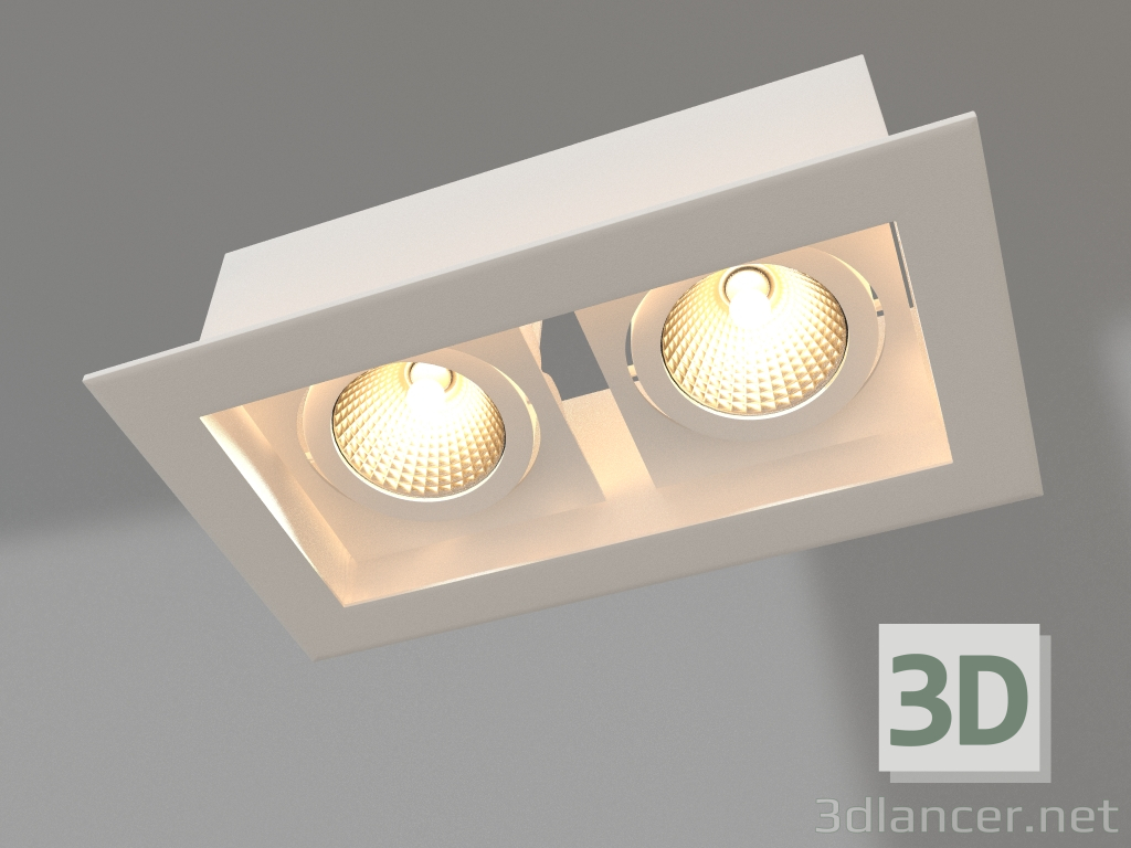 3d модель Світильник CL-KARDAN-S180x102-2x9W Warm (WH, 38 deg) – превью