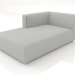 3d model Chaise longue (XL) 83x175 con reposabrazos a la izquierda - vista previa