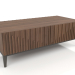 3d model Coffee table, walnut veneer F finish, dark gray matt lacquer (120x60x41 cm) - preview