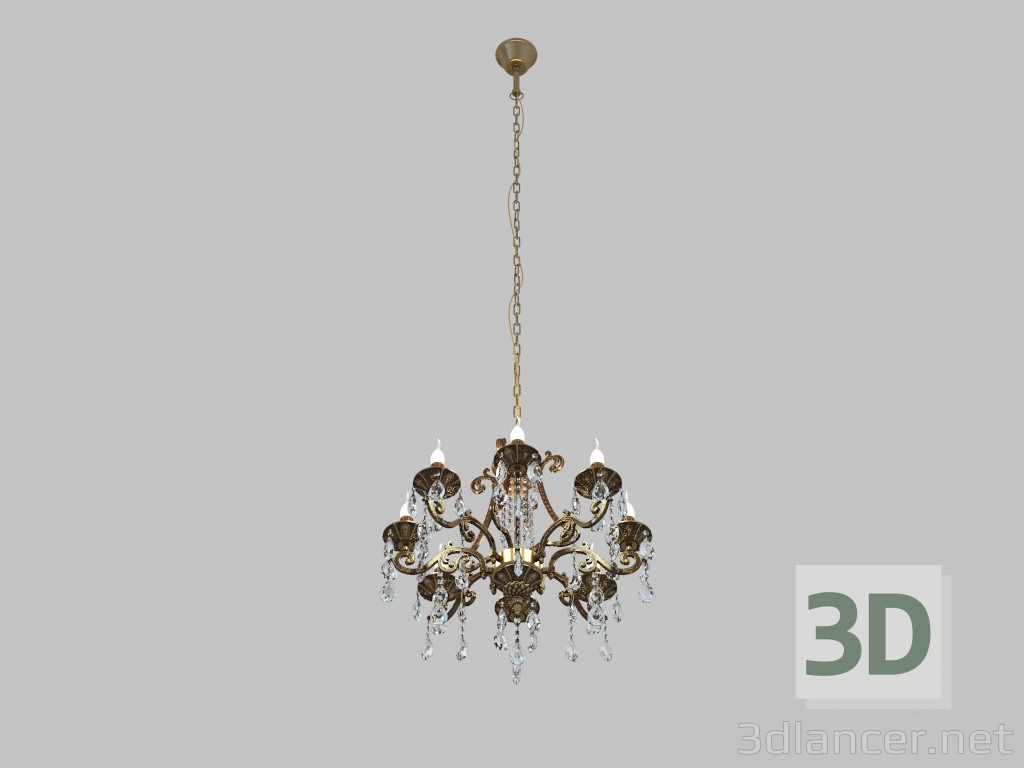 modello 3D Lampadario Forlì (1387-8P) - anteprima