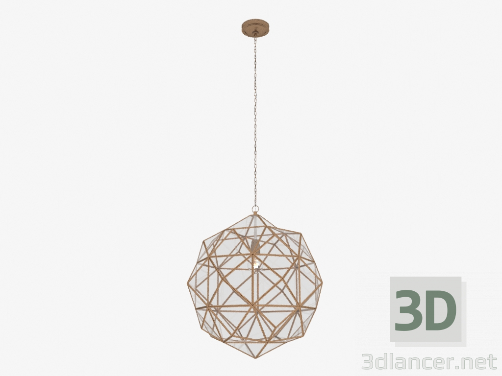 3d model Lámpara colgante Granada Lantern (latón) - vista previa