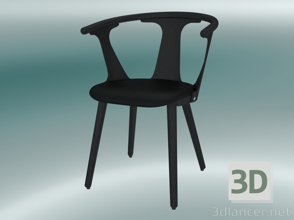 3d модель Стул In Between (SK2, H 77cm, 58х54cm, Black lacquered oak, Leather - Black Silk) – превью