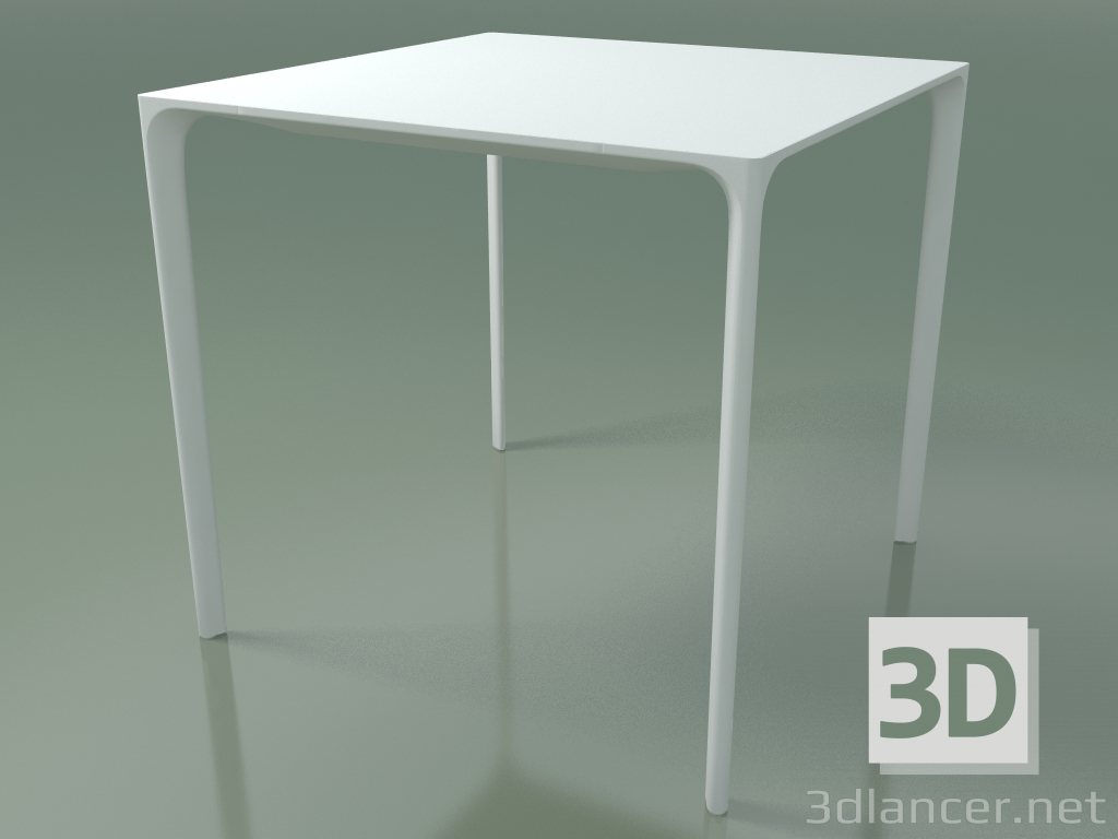 3d model Mesa cuadrada 0800 (H 74 - 79x79 cm, laminado Fenix F01, V12) - vista previa