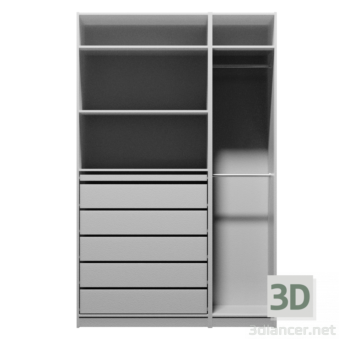 Modelo 3d PAX PAX guarda-roupa ikea IKEA - preview