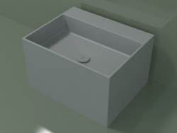 Lavabo da appoggio (01UN32302, Silver Grey C35, L 60, P 48, H 36 cm)