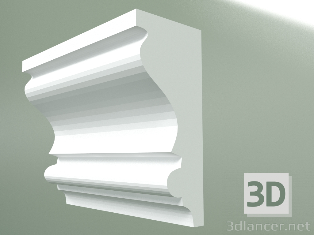 modello 3D Cornice in gesso (zoccolo a soffitto) KT186 - anteprima