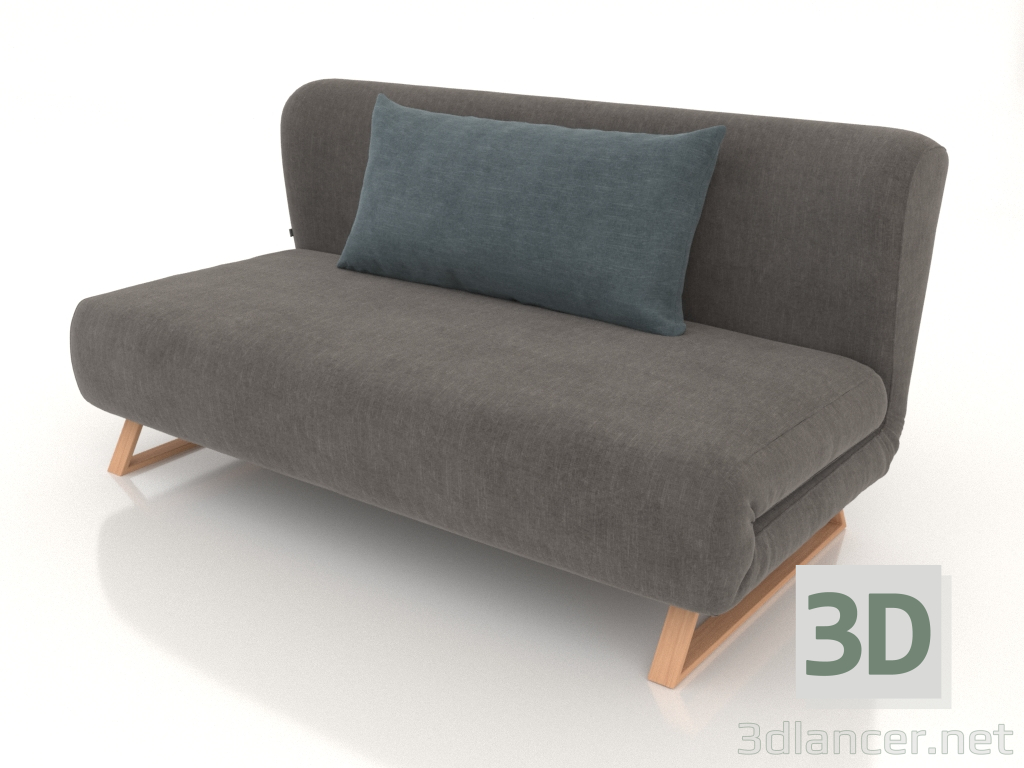 Modelo 3d Sofá cama Rosy 3 lugares (azul acinzentado) - preview