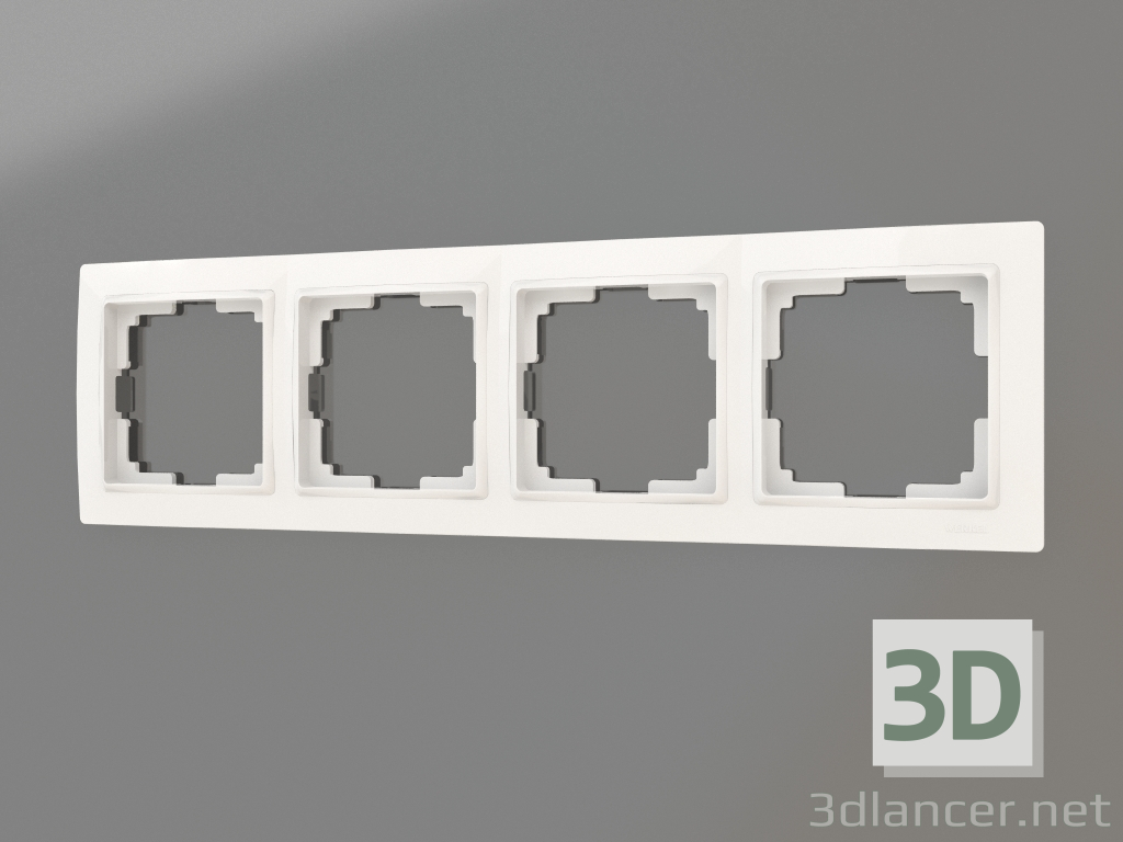 3d model Marco para 4 postes Snabb Basic (blanco) - vista previa