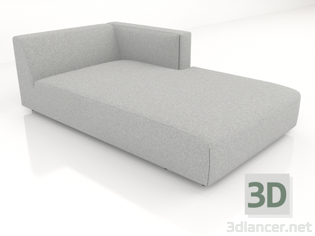 3D modeli Şezlong (XL) 103x205, sağda kolçaklı - önizleme