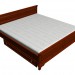 3d model Cama doble 180x220 - vista previa