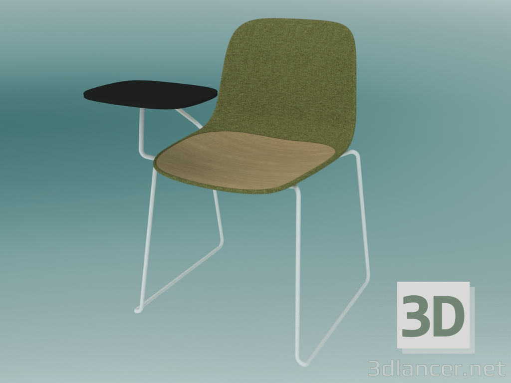 3d model Chair with table SEELA (S315 with upholstery and wooden trim) - preview