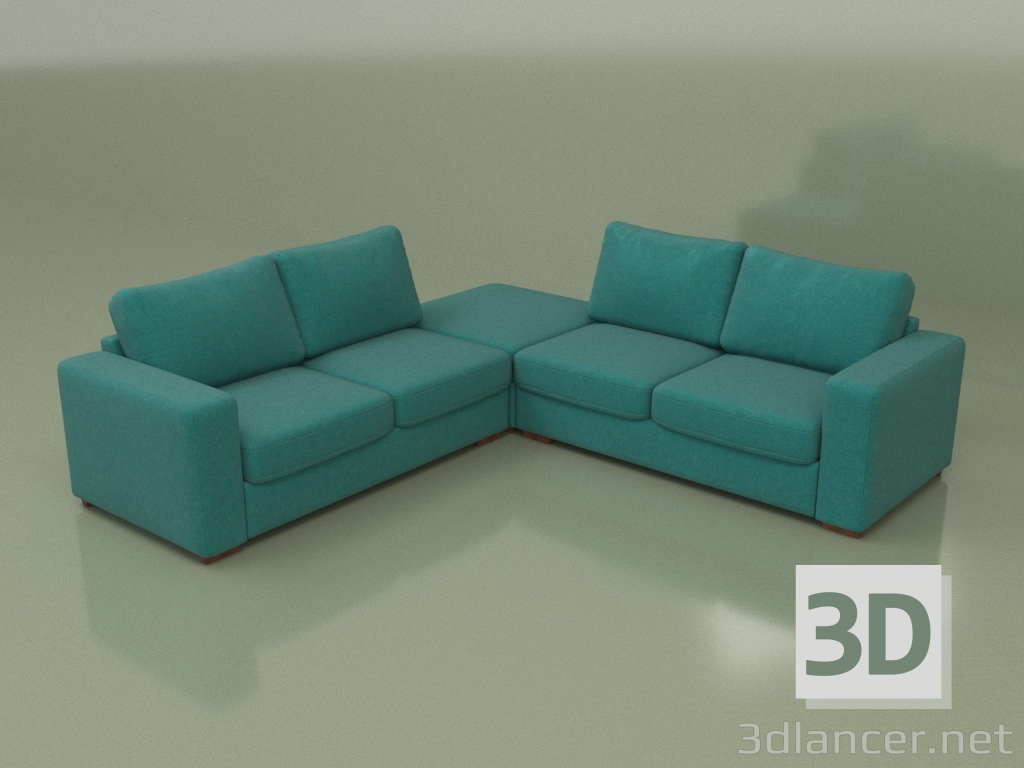 3d model Corner sofa with pouffe Morti (Lounge 20) - preview