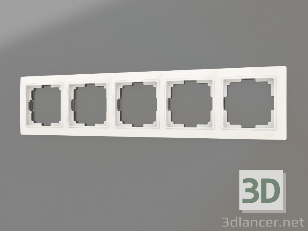 3d model Marco para 5 postes Snabb Basic (blanco) - vista previa