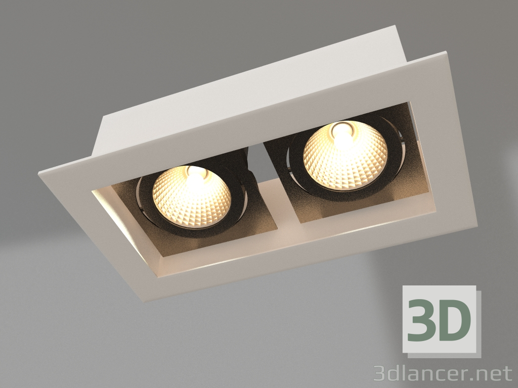 3D modeli Lamba CL-KARDAN-S180x102-2x9W Gündüz (WH-BK, 38 derece) - önizleme