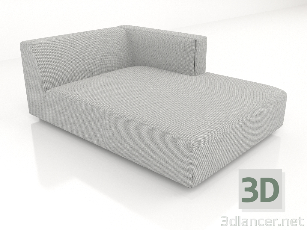 3d model Chaise longue (XL) 103x175 con reposabrazos a la derecha - vista previa