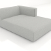 3d model Chaise longue (XL) 103x175 con reposabrazos a la derecha - vista previa