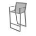 3d model High stool with a high back and armrests (Anthracite) - preview