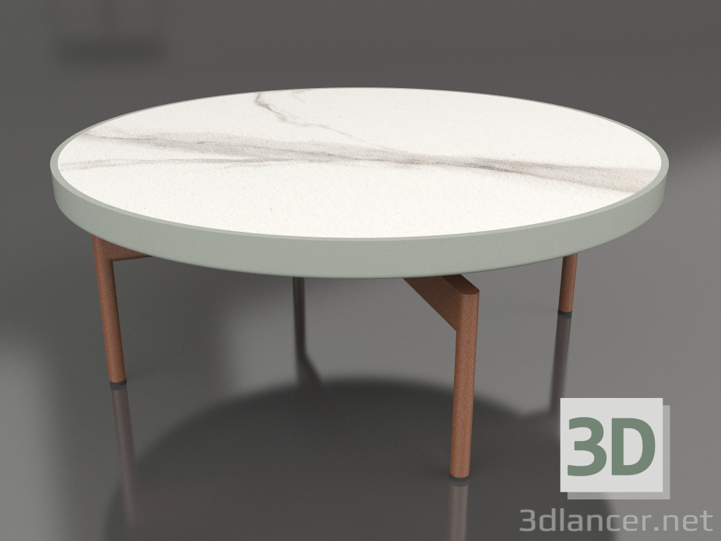 3d модель Стол журнальный круглый Ø90x36 (Cement grey, DEKTON Aura) – превью