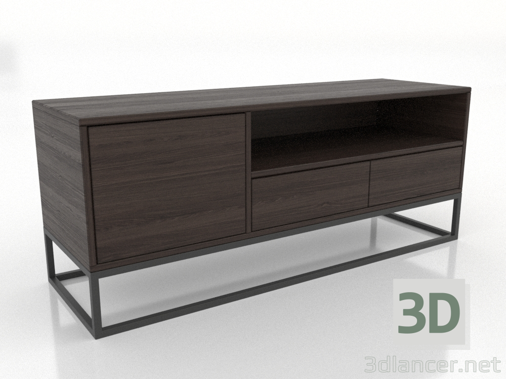 3d модель Тумба ТВ 1200х380 мм (пепельный орех) – превью 3d модель Тумба ТВ 1200х380 мм (пепельный орех) – превью
