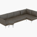 3D Modell Modular Ledersofa Fianco 209 - Vorschau