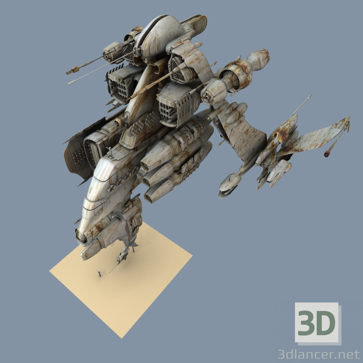 Modelo 3d Old Gun - preview